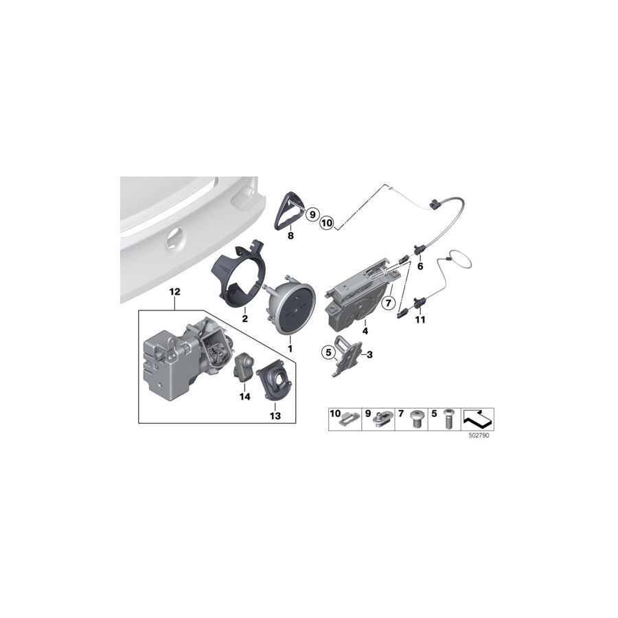 Genuine BMW 51247412896 F12 F06 Tailgate Latch With Camera RVC (Inc. M6, 640d & 640i) | Duco Car Parts UK