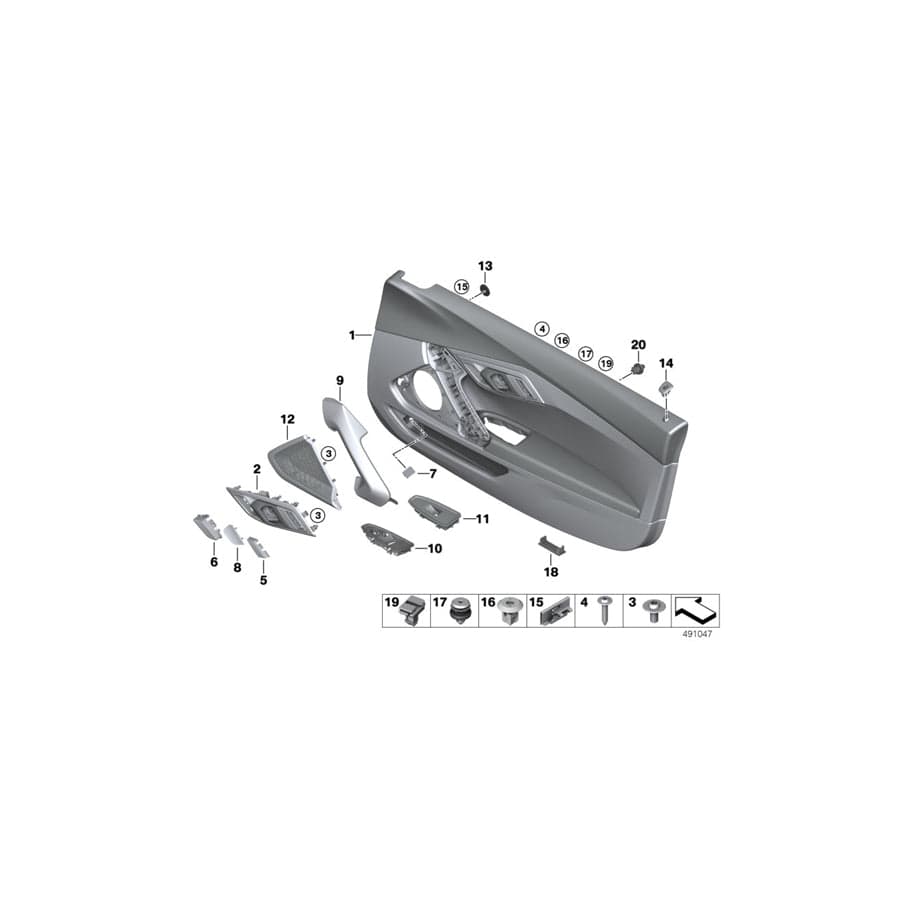 Genuine BMW 51419471169 G29 Door Trim Panel, Front Left ELFENBEINWEISS (Inc. Z4 20i, Z4 30i & Z4 M40i) | Duco Car Parts UK Car Parts