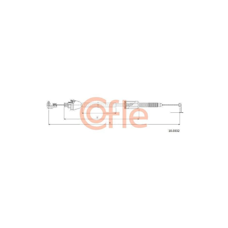 Cofle 92.10.0332 Throttle Cable For Renault Laguna