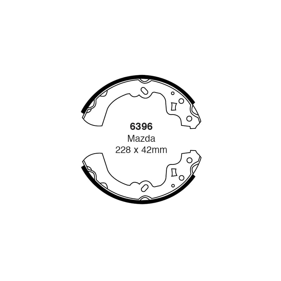 EBC 6396 Mazda 929 Rear Brake Shoes 1 | Duco Car Parts UK Car Parts