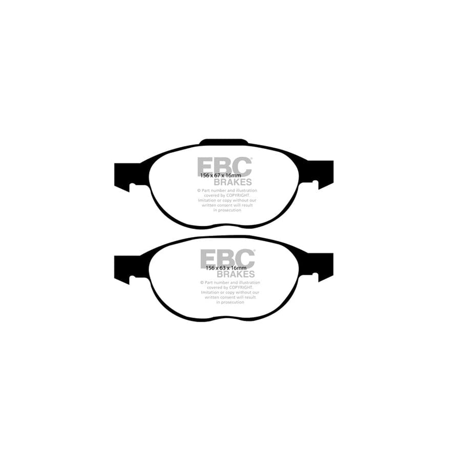 EBC PDKF677 Ford Volvo Ultimax Front Brake Pad & Plain Disc Kit - ATE Caliper 2 | Duco Car Parts UK Car Parts