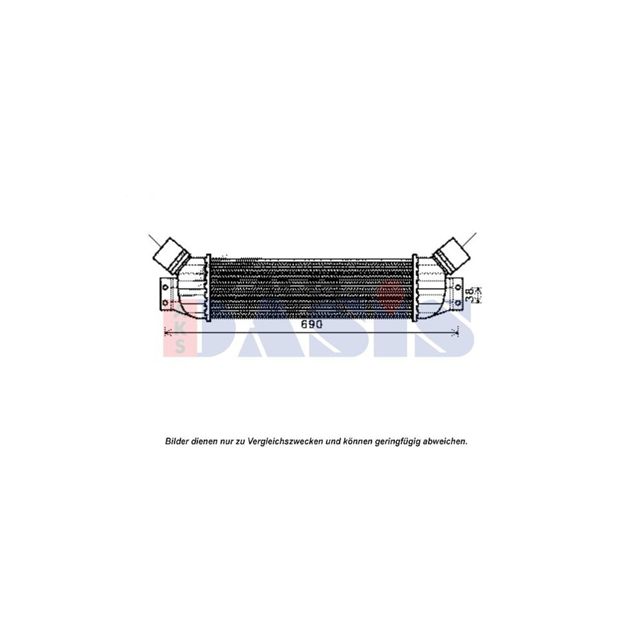 AKS Dasis 517004N Intercooler For Ssangyong Rodius I | Duco Car Parts UK