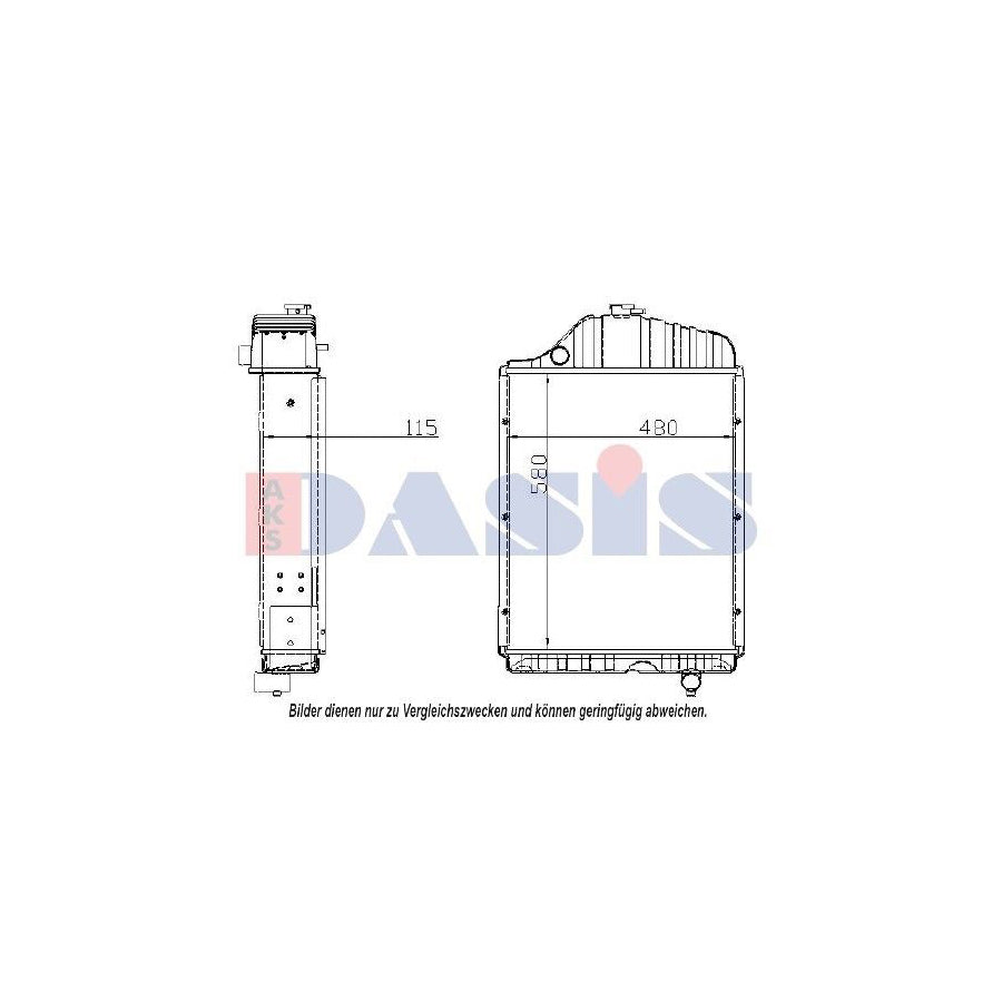 AKS Dasis 440304N Engine Radiator | Duco Car Parts UK