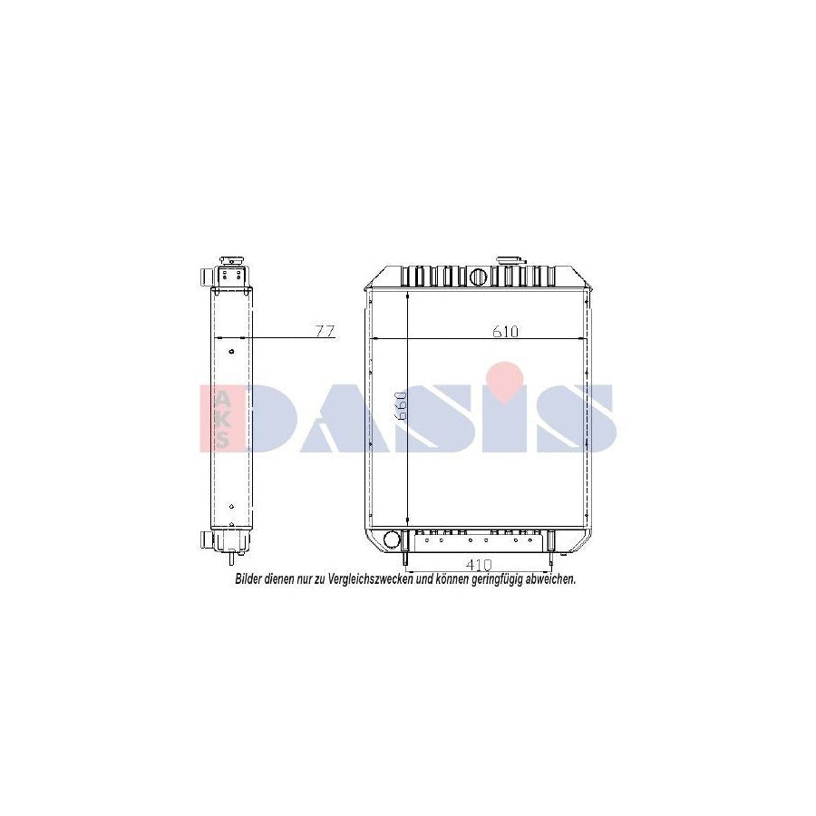 AKS Dasis 440305N Engine Radiator | Duco Car Parts UK