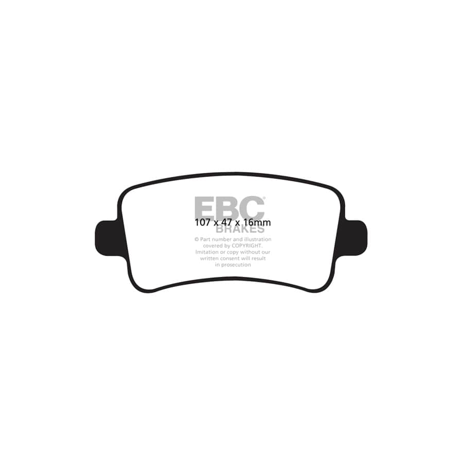 EBC PD02KR319 Opel Saab Vauxhall Redstuff Rear Brake Pad & Plain Disc Kit - TRW Caliper (Inc. Insignia & 9-5) 2 | Duco Car Parts UK Car Parts