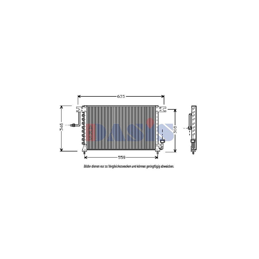 AKS Dasis 562570N Air Conditioning Condenser For Hyundai S-Coupé (Slc) | Duco Car Parts UK