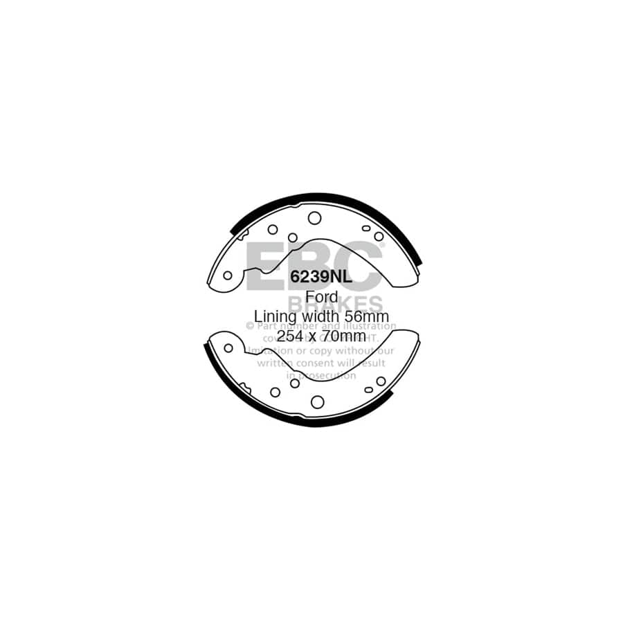 EBC 6239NL Ford Transit Rear Brake Shoes 1 | Duco Car Parts UK Car Parts