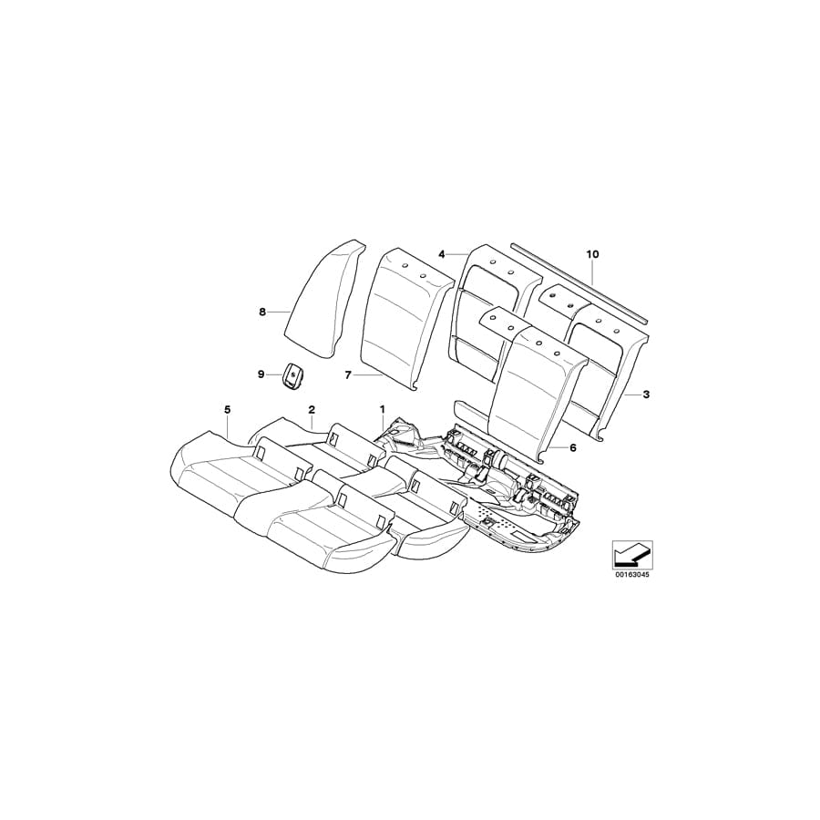 Genuine BMW 52207146877 E90 E91 Seat Cover Cloth GRAU (Inc. 330xi, 318i & 325xi) | Duco Car Parts UK Car Parts