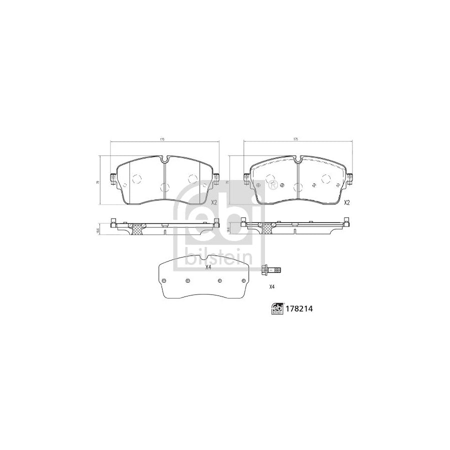 Febi Bilstein 178214 Brake Pad Set