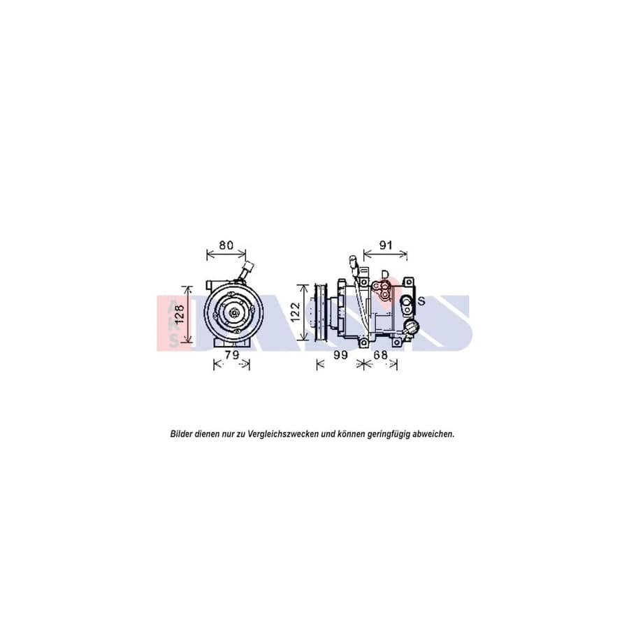 AKS Dasis 852572N Compressor, Air Conditioning For Hyundai I40 Estate (Vf) | Duco Car Parts UK