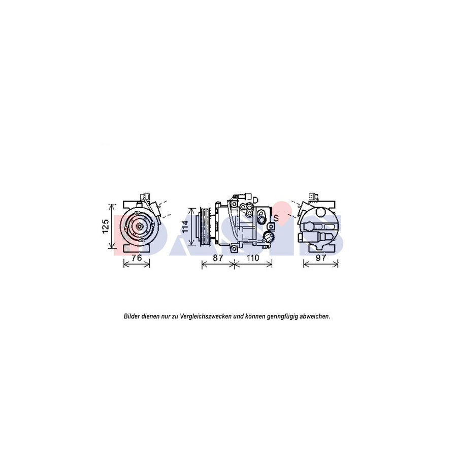 AKS Dasis 852573N Compressor, Air Conditioning For Hyundai I40 Estate (Vf) | Duco Car Parts UK