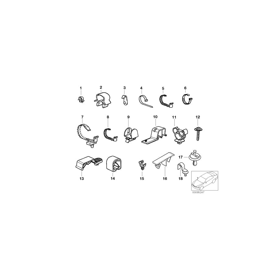 Genuine BMW 61131393378 E36 E36 Cable Holder (Inc. Z3 2.0, 316g & 318is) | Duco Car Parts UK Car Parts