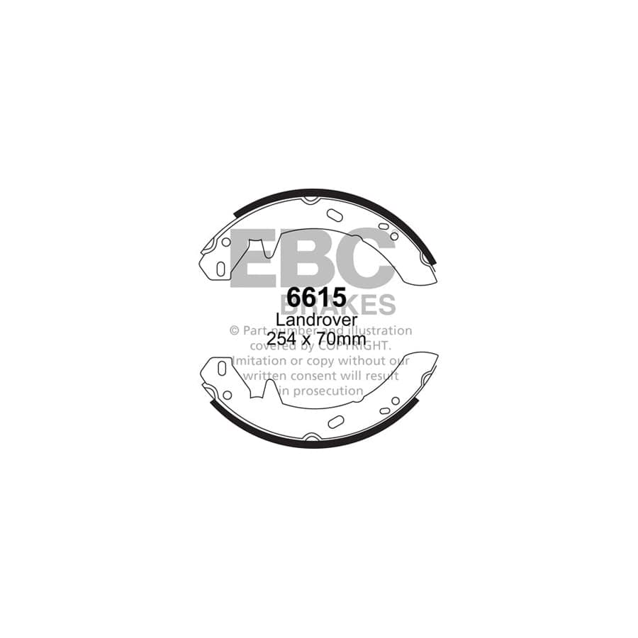 EBC 6615 Land Rover Rear Brake Shoes 1 | Duco Car Parts UK Car Parts