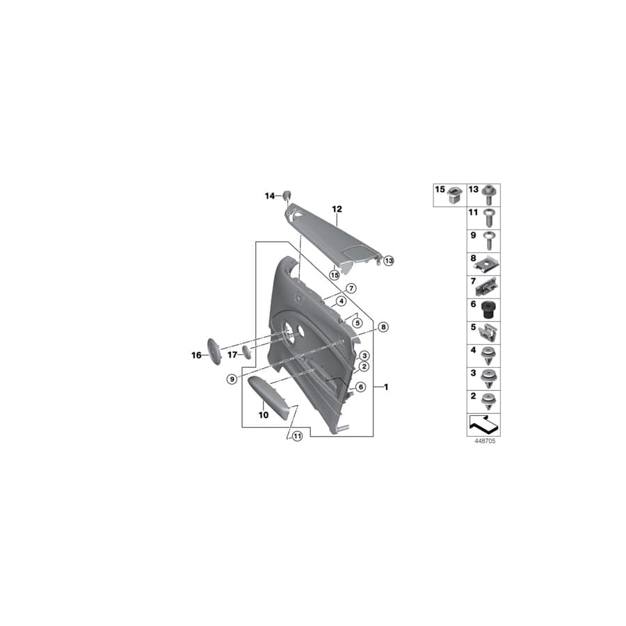 Genuine BMW 51439492240 F23 F23 Side Trim Cover, Leather, Right BLACK EXKLUSIV (Inc. 220i, M235iX & 218i) | Duco Car Parts UK Car Parts