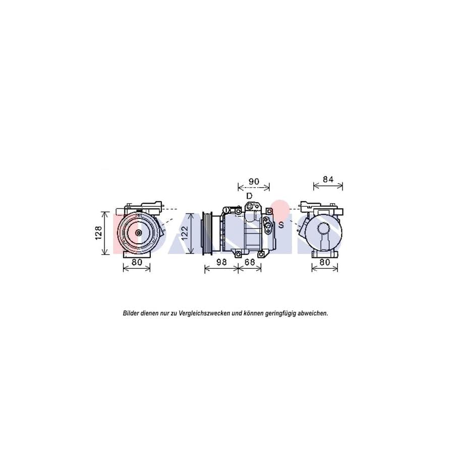 AKS Dasis 852576N Compressor, Air Conditioning | Duco Car Parts UK