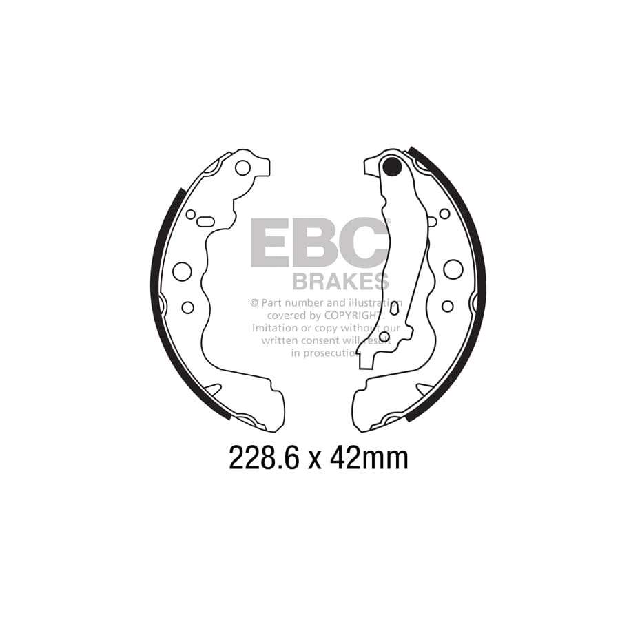 EBC 6699 Dacia Mercedes-Benz Renault Rear Brake Shoes 1 | Duco Car Parts UK Car Parts