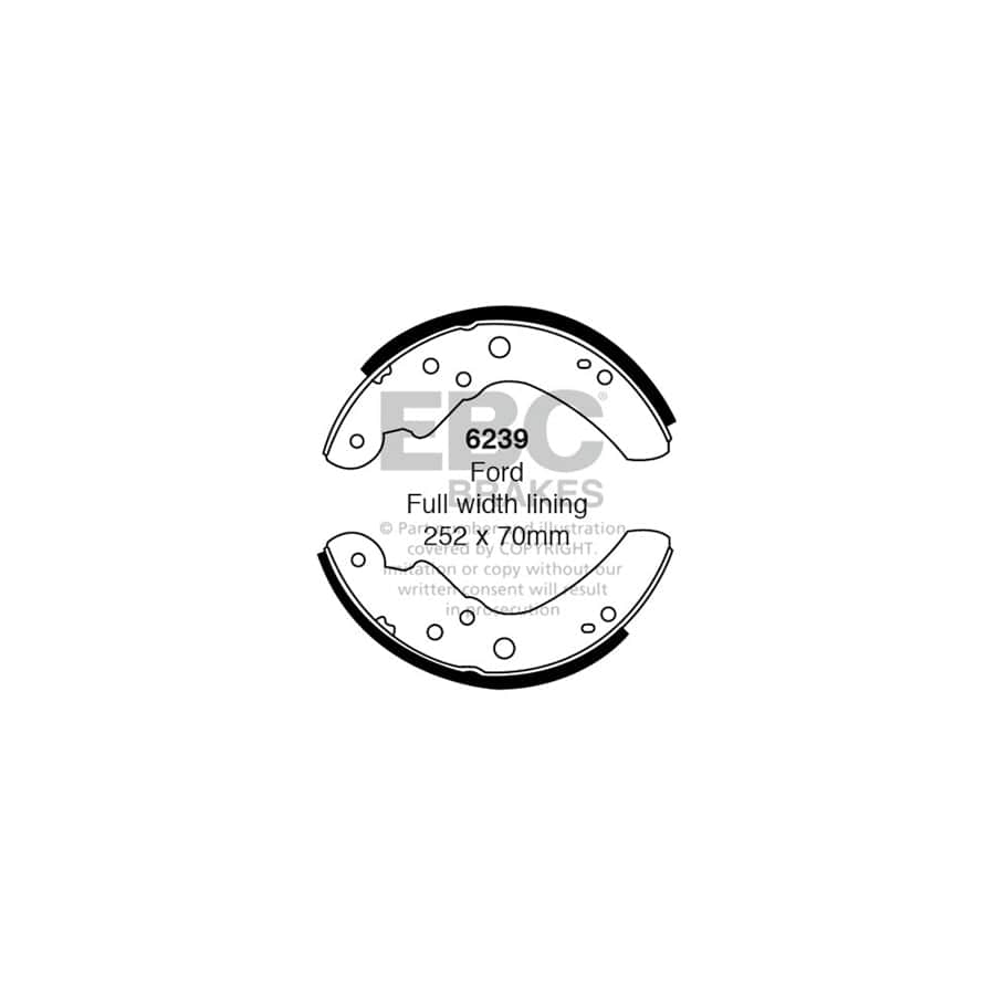 EBC 6239 Ford Transit Rear Brake Shoes 1 | Duco Car Parts UK Car Parts