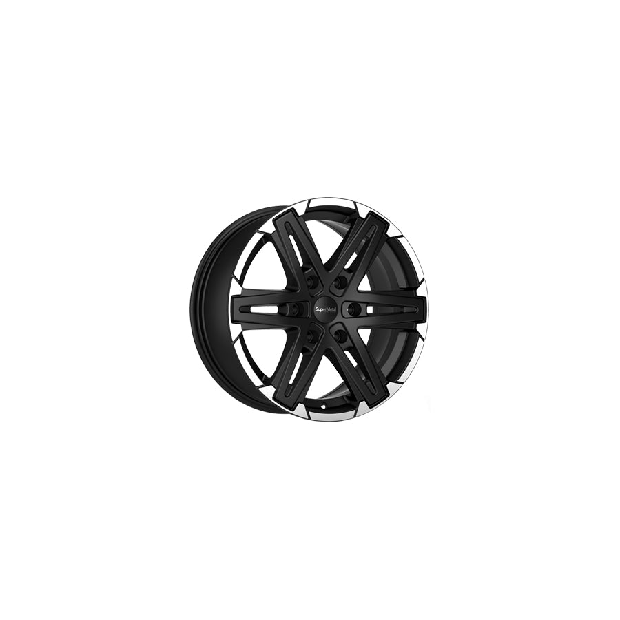 SuperMetal Compass 8.5x18 ET45 20025 Matt Black Rim Polish Wheel | Duco Car Parts UK Car Parts