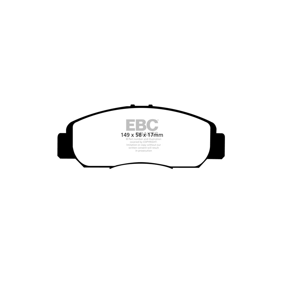 EBC PD08KF271 Honda Yellowstuff Front Brake Pad & USR Disc Kit - Akebono Caliper (Inc. Civic & FR-V) 2 | Duco Car Parts UK Car Parts