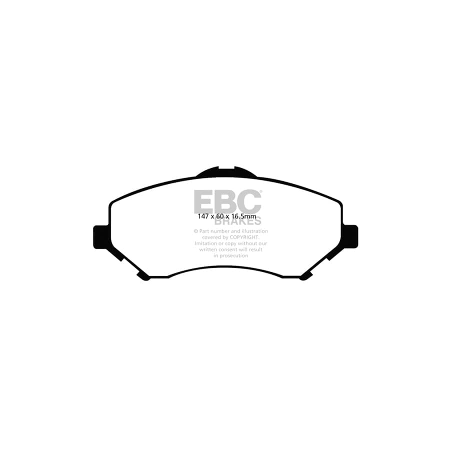 EBC PD03KF405 Dodge Nitro Yellowstuff Front Brake Pad & Plain Disc Kit 2 | Duco Car Parts UK Car Parts