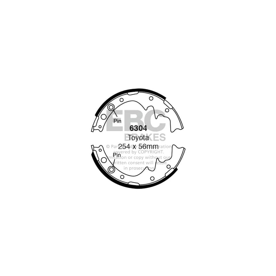 EBC 6304 Toyota Rear Brake Shoes (Inc. Hi-Ace & Hi-Lux) 1 | Duco Car Parts UK Car Parts