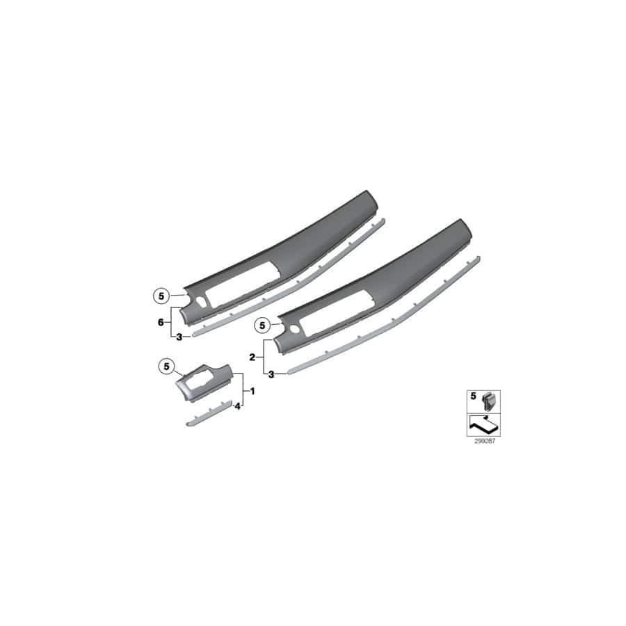 Genuine BMW 51458051934 F07 Cover Instr.Panel, Passenger'S Side PALLADIUMGRAU (Inc. 550iX, 530d & 550iX 4.0) | Duco Car Parts UK Car Parts