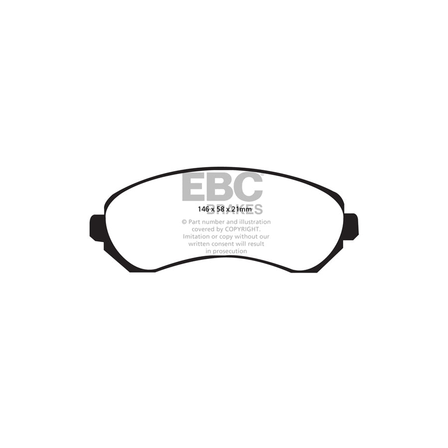 EBC DP61628 Chevrolet Trans Sport Greenstuff Front Brake Pads 2 | Duco Car Parts UK Car Parts