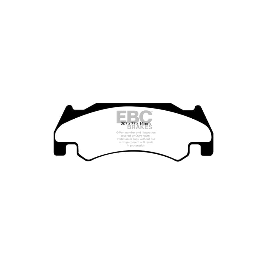 EBC PD03KF414 Dodge Ram SRT-10 Yellowstuff Front Brake Pad & Plain Disc Kit 2 | Duco Car Parts UK Car Parts