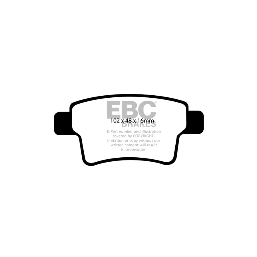 EBC PD01KR230 Citroen C4 Picasso Greenstuff Rear Brake Pad & Plain Disc Kit 2 | Duco Car Parts UK Car Parts