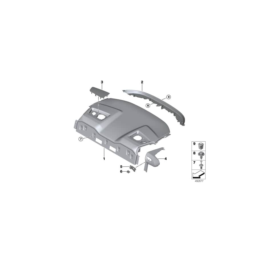 Genuine BMW 51468079851 F92 G15 Rear Window Shelf In Alcantara ANTHRAZIT (Inc. M8, M850iX & 840dX) | Duco Car Parts UK Car Parts