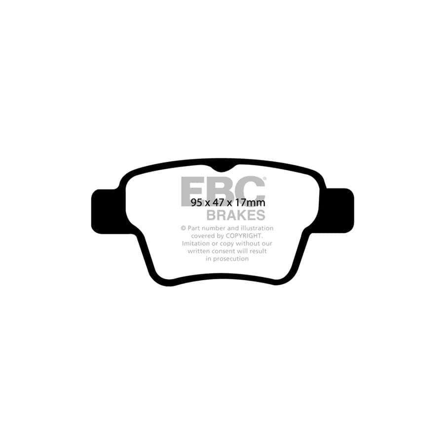 EBC PD01KR236 Citroen Peugeot Greenstuff Rear Brake Pad & Plain Disc Kit - Bosch Caliper 2 | Duco Car Parts UK Car Parts