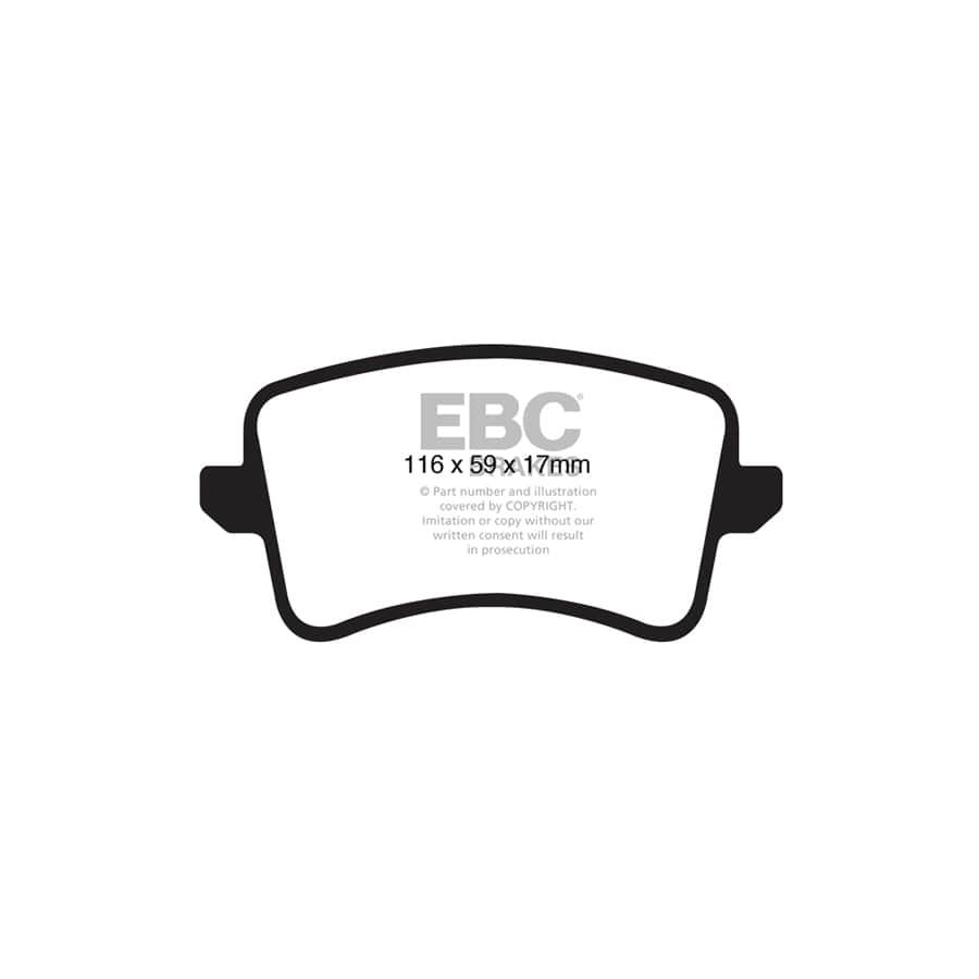 EBC PDKR073 Audi B8 Ultimax Rear Brake Pad & Plain Disc Kit - TRW Caliper (Inc. A4, A5, Q5, S4) 2 | Duco Car Parts UK Car Parts
