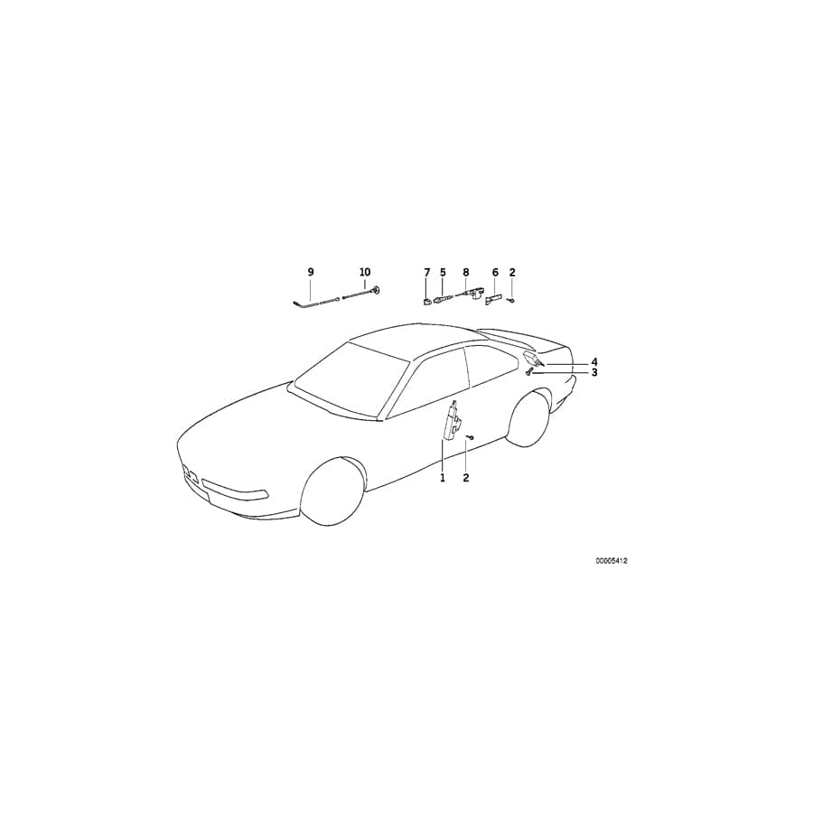 Genuine BMW 67111392594 E31 Actuator (Inc. 840i, 850CSi & 850Ci) | Duco Car Parts UK Car Parts