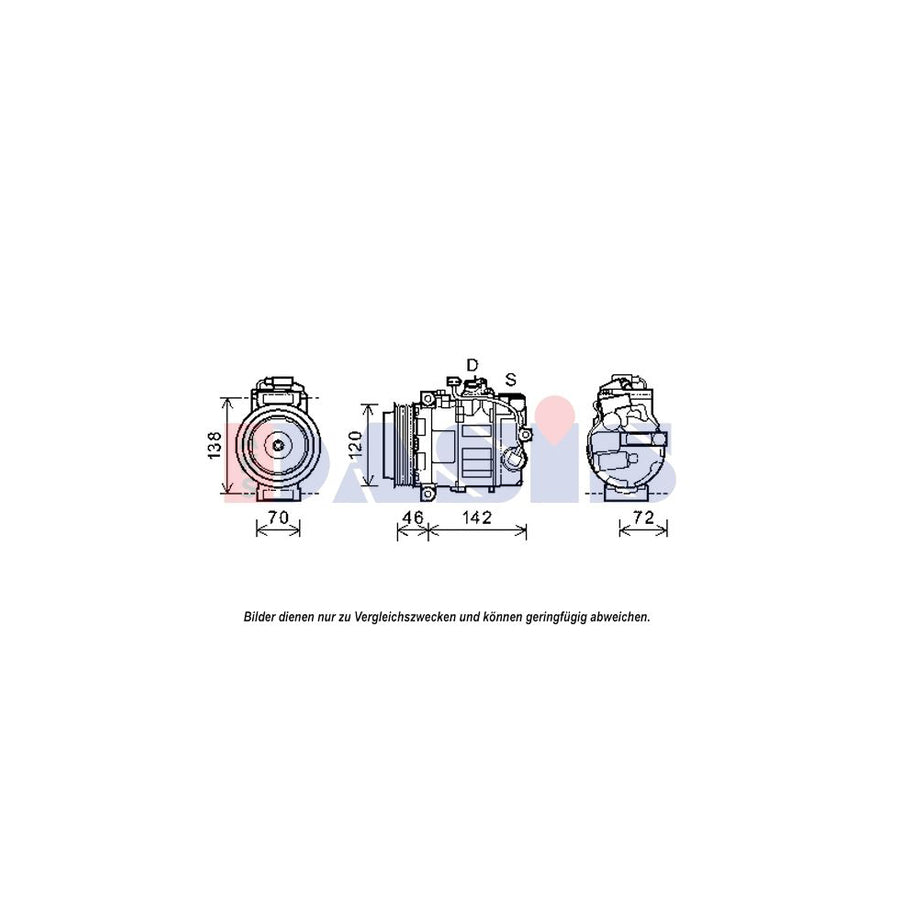 AKS Dasis 852604N Compressor, Air Conditioning | Duco Car Parts UK