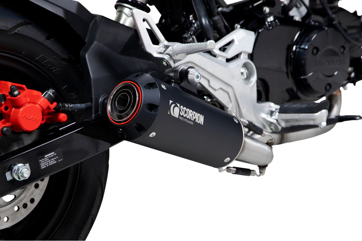 Scorpion PHA192SYSBCER Honda MSX 125 Red Power Full System - Black Ceramic Coated Sleeve | Duco Car Parts UK UK