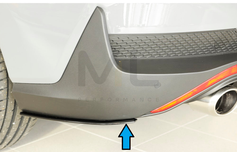 Rieger 00076007 Hyundai Rear Side Splitter (i30 N-Performance & i30 N) 10 | Duco Car Parts UK Car Parts