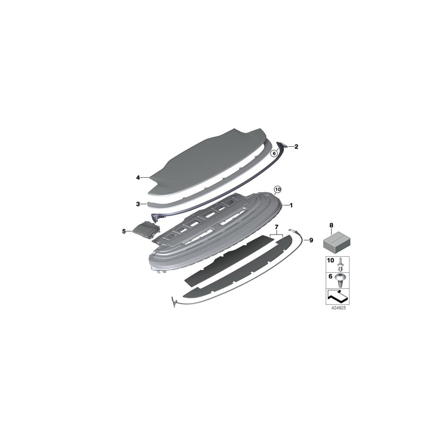 Genuine BMW 54377321664 F33 Flap For Linkage Exit, Right OYSTER (Inc. 425d, 440iX & 435iX) | Duco Car Parts UK