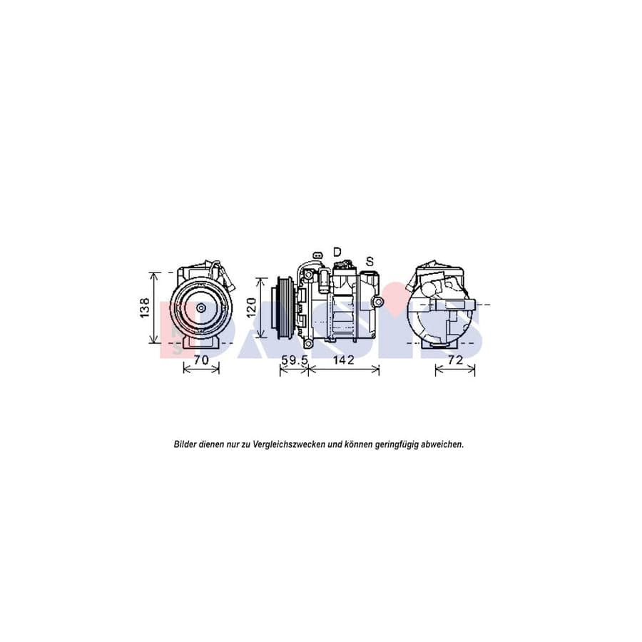 AKS Dasis 852613N Compressor, Air Conditioning For Renault Vel Satis | Duco Car Parts UK