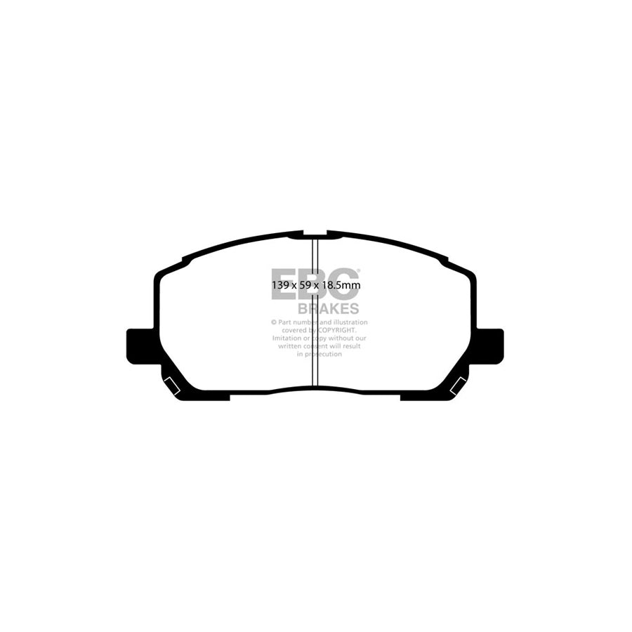 EBC DP61634 Lexus Toyota Greenstuff Front Brake Pads - Akebono Caliper (Inc. RX300 & Highlander) 2 | Duco Car Parts UK Car Parts