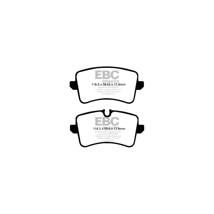 EBC PDKR079 Audi C7 Ultimax Rear Brake Pad & Plain Disc Kit - TRW Caliper (Inc. A6 & A7) 2 | Duco Car Parts UK Car Parts