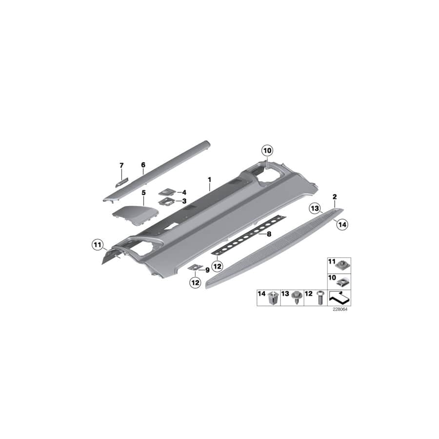 Genuine BMW 51469170397 F02 F01 Rear Window Shelf OYSTER (Inc. 730d, 750LiX 4.0 & 740LdX) | Duco Car Parts UK Car Parts