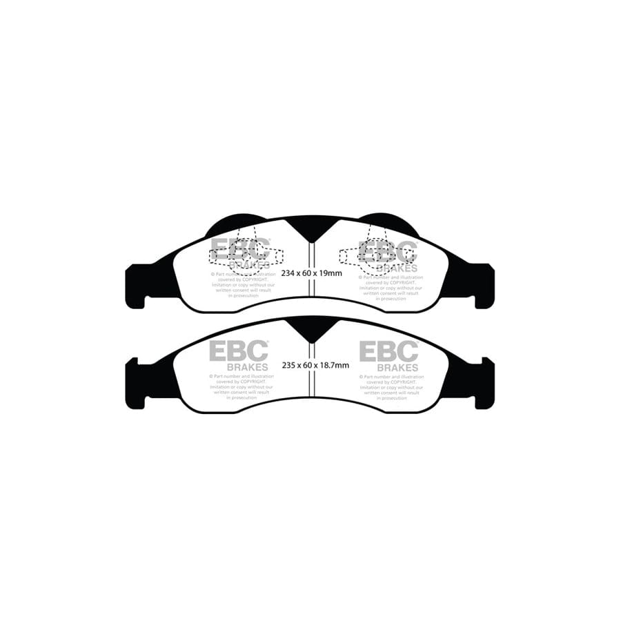 EBC PD03KF467 Ford Lincoln Yellowstuff Front Brake Pad & Plain Disc Kit (Inc. Expedition & Navigator) 2 | Duco Car Parts UK Car Parts