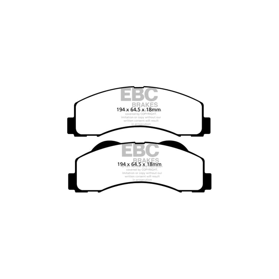 EBC PD03KF468 Ford Lincoln Yellowstuff Front Brake Pad & Plain Disc Kit (Inc. Expedition, F-150, Navigator) 2 | Duco Car Parts UK Car Parts