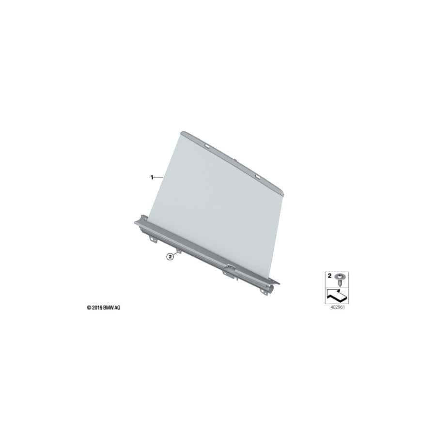 Genuine BMW 51357422722 G01 Sun Blind, Right SCHWARZ (Inc. X3 20dX, X3 M40iX & X3 30iX) | Duco Car Parts UK Car Parts