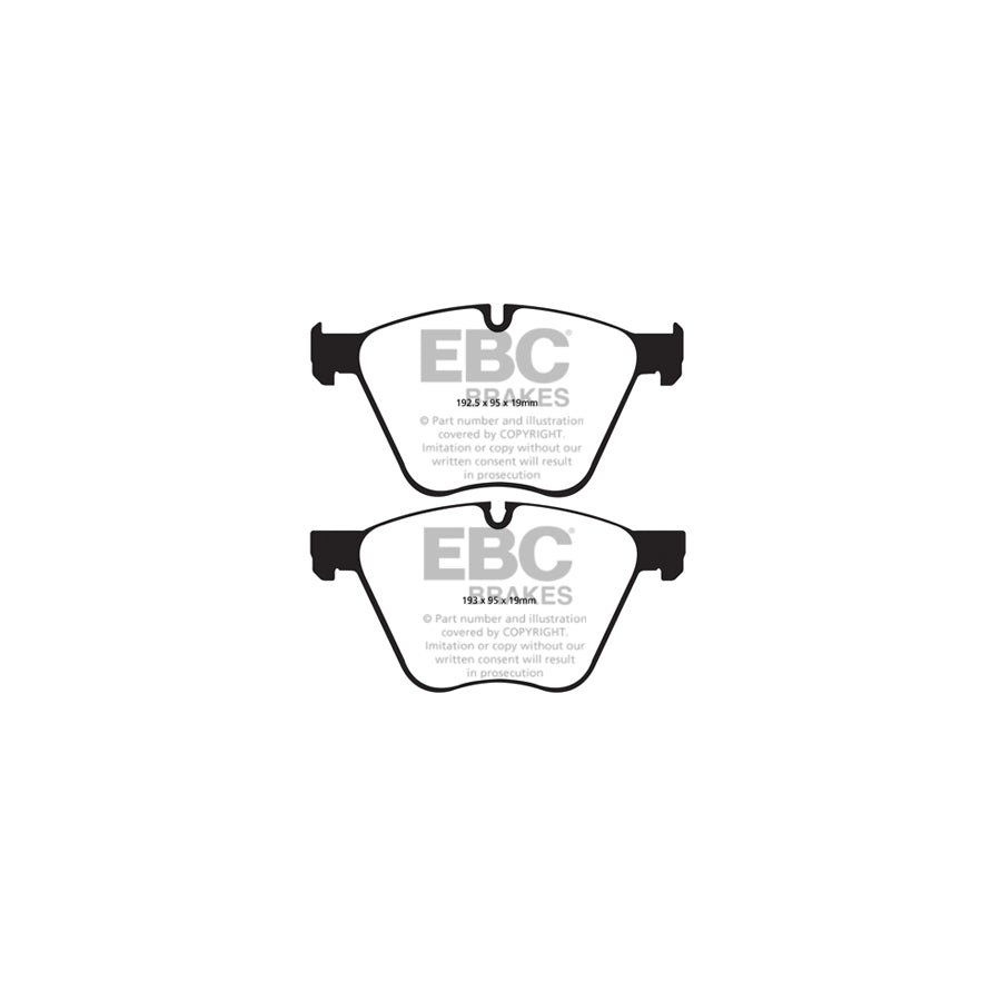 EBC PD07KF299 BMW F07 Redstuff Front Brake Pad & USR Disc Kit - ATE Caliper 2 | Duco Car Parts UK Car Parts