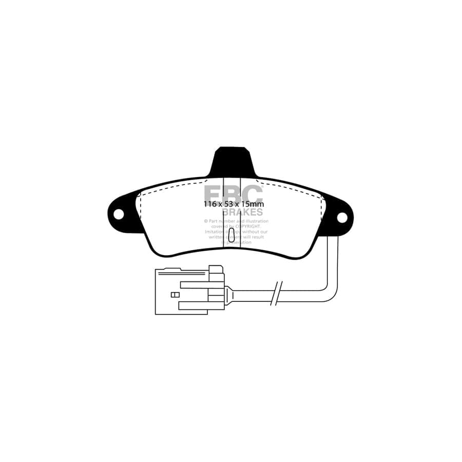 EBC PDKR314 Ford Ultimax Rear Brake Pad & Plain Disc Kit - Bendix Caliper 2 | Duco Car Parts UK Car Parts