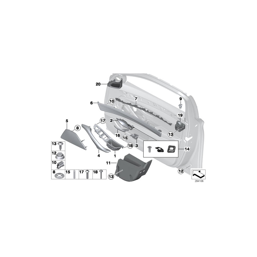 Genuine BMW 51417226341 F10 F11 Cover F Left Loudspeaker OYSTER (Inc. 528iX, 523i & 520dX) | Duco Car Parts UK