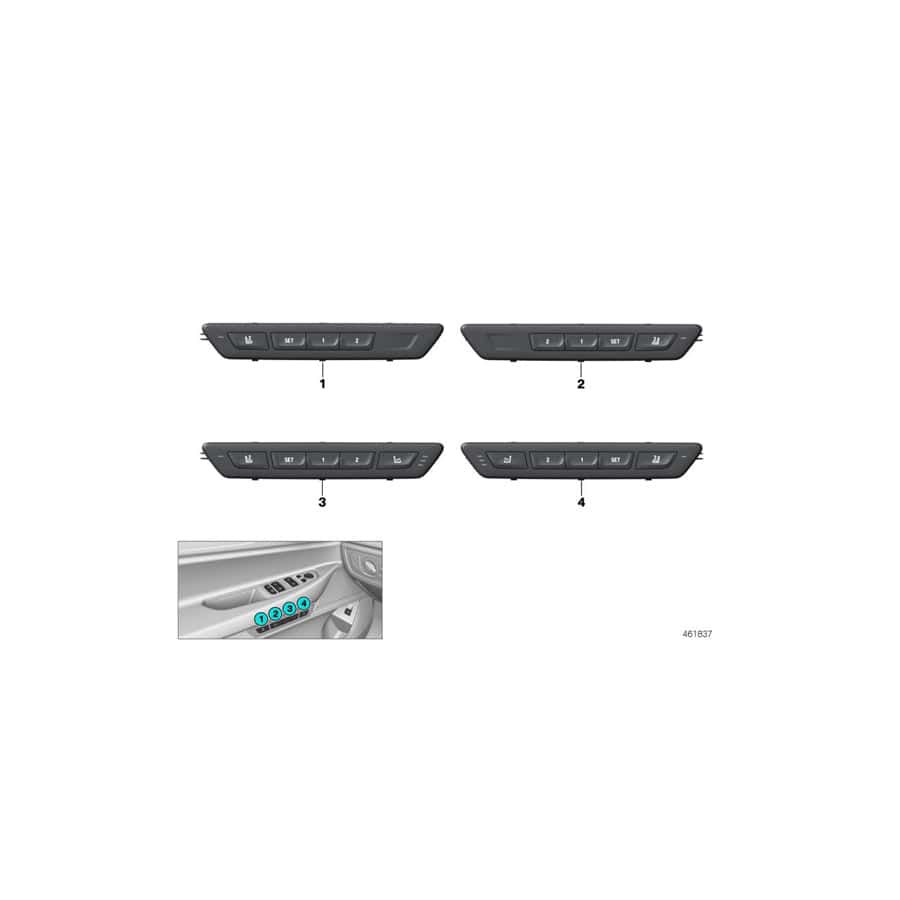 Genuine BMW 61316997294 G11 G12 Operating Facility Seat Functions Left SCHWARZ (Inc. M760LiX, 730dX & 740LdX) | Duco Car Parts UK Car Parts