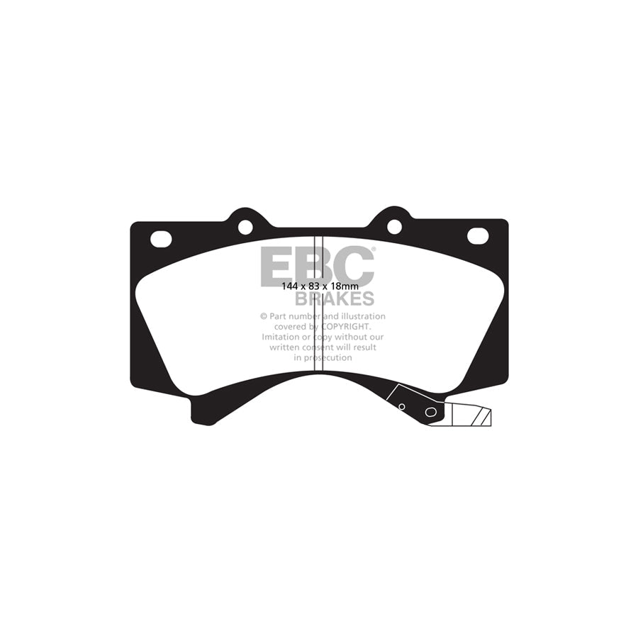 EBC PD06KF781 Lexus Toyota Greenstuff Front Brake Pad & USR Disc Kit (Inc. LX450, LX570, Landcruiser, Sequoia) 2 | Duco Car Parts UK Car Parts