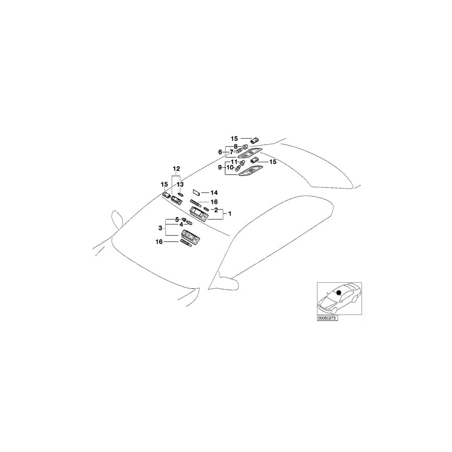 Genuine BMW 63316962004 E46 E83 E53 Right Mirror Lamp PASTELLGRÜN (Inc. 330Ci, 330xi & X5 4.4i) | Duco Car Parts UK Car Parts